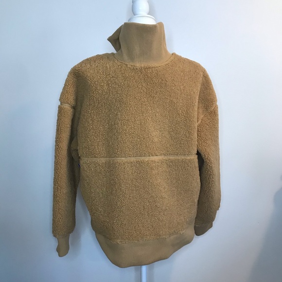 NEW Joy Lab Sherpa Sweatshirt Pullover Camel - Picture 4 of 6